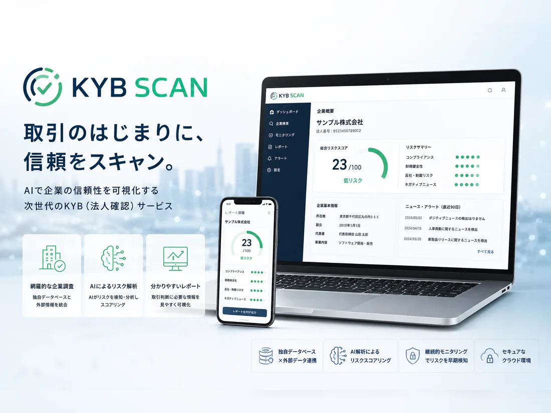 KYB SCAN の画面イメージ